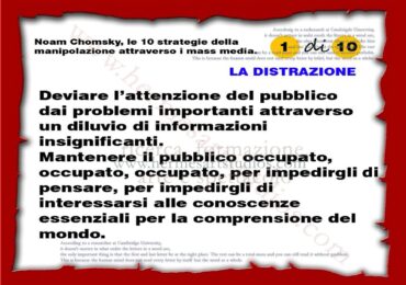 Noam Chomsky, “le 10 strategie di manipolazione attraverso i media”