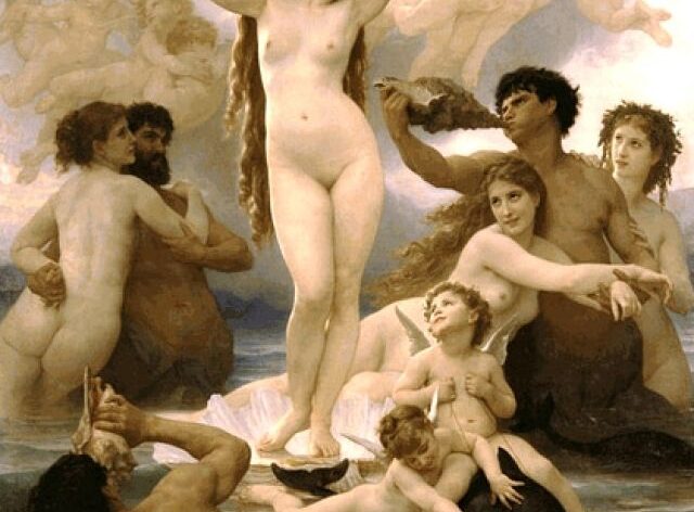 William-Adolphe Bouguereau, La nascita di Venere, 1879, Musée d'Orsay, Parigi