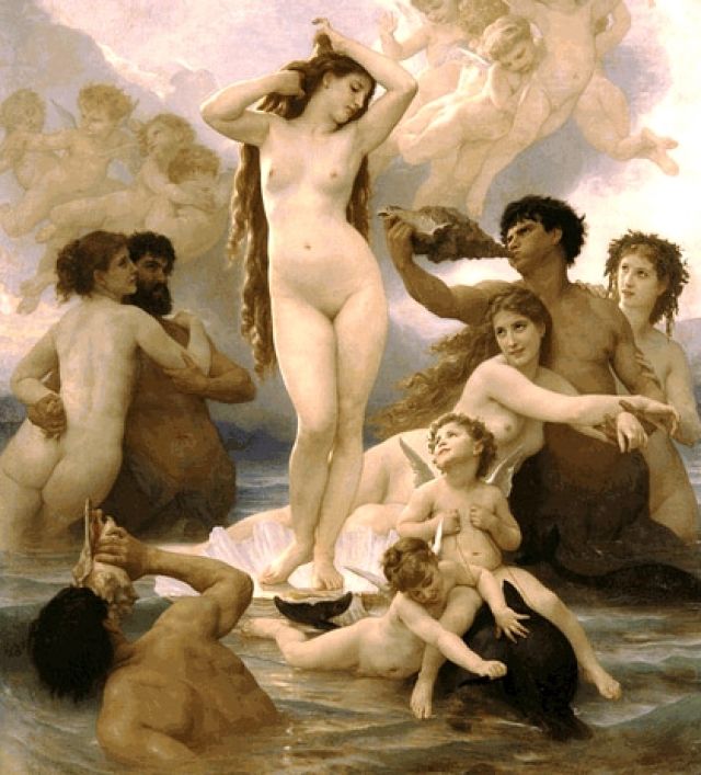 William-Adolphe Bouguereau, La nascita di Venere, 1879, Musée d'Orsay, Parigi